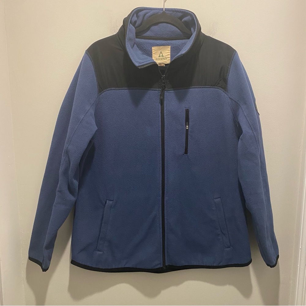 Ascend Brand Full-zip Fleece Jacket Blue Men’s Size XL Great Condition No Hood